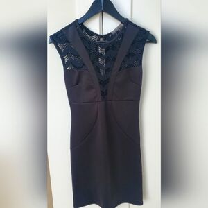 Gorgeous Finn and Clover-  LBD with lace details bodycon ladies sz.6
